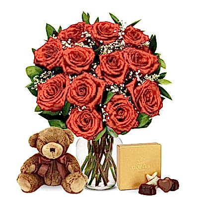 Gül çikolata ayıcık